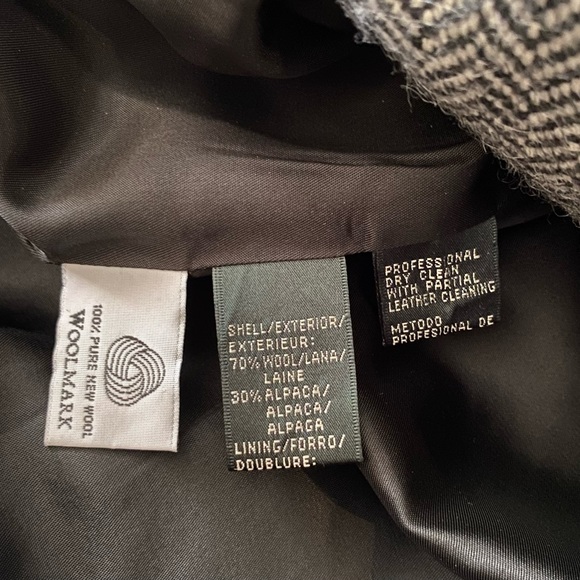 Lauren Ralph Lauren Wool Alpaca Spring casual Jacket size 12, herringbone  print - Picture 11 of 14